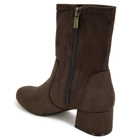 Reaction Kenneth Cole Women's Road Stretch Dress Booties Chocolate Size 9.5 NWB - Picture 3 of 8